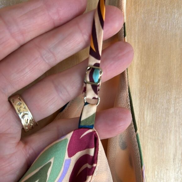 Cupcakes and Cashmere sleeveless top shoulder chain straps adjustable floral Med - Picture 9 of 15